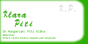 klara piti business card